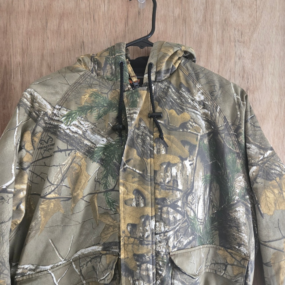 Walls Outdoor Goods Realtree Camo Hooded Bomber Jacket Womens Size Medium
